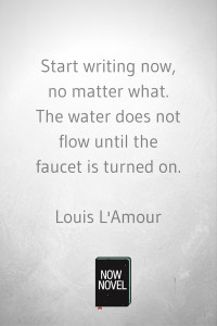 start writing - Louis L Amour picture quote