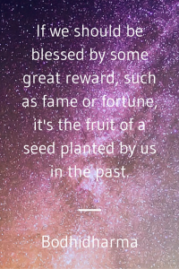 Bodhidharma quote - writing rewards