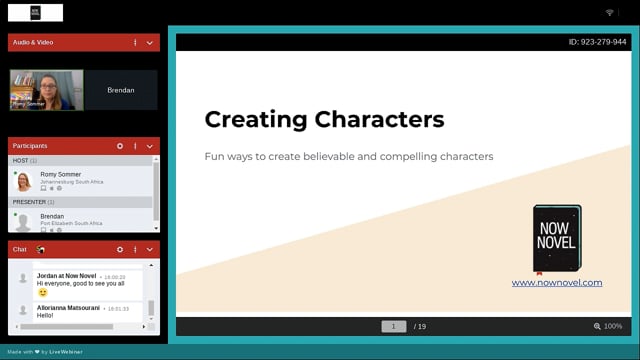 Creating Characters webinar