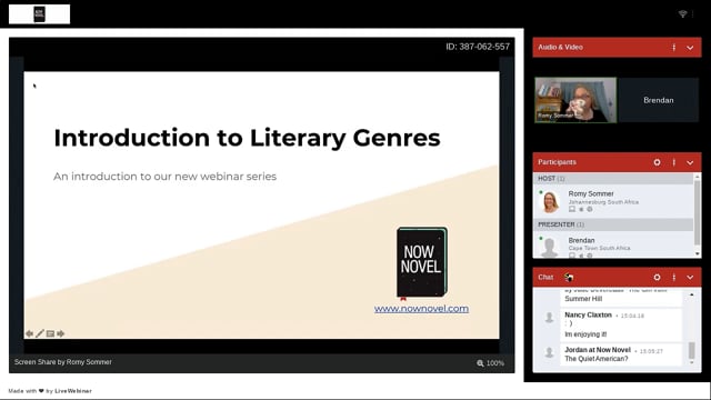 Introduction to Genre Fiction webinar