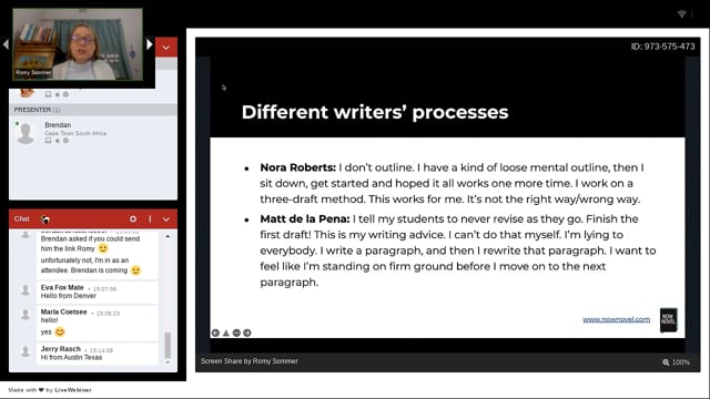 The Writing Process webinar