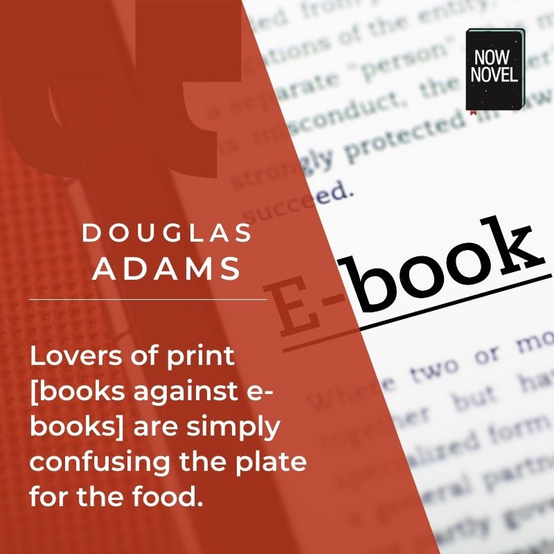 Douglas Adams e-books vs print quote