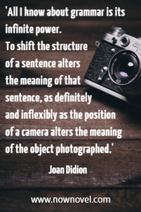 Joan Didion quote on grammar
