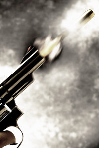 how to pace a novel - picture of gun firing