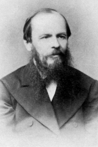 A portrait of Russian author Fyodor Dostoevsky
