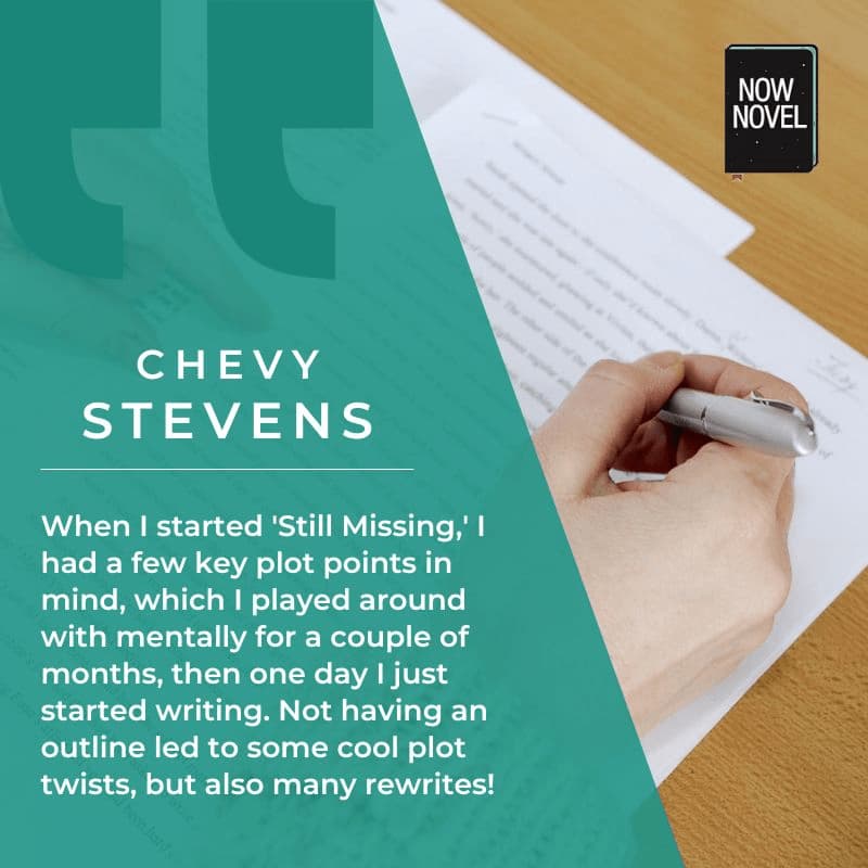 Starting novels and outlining quote - Chevy Stevens