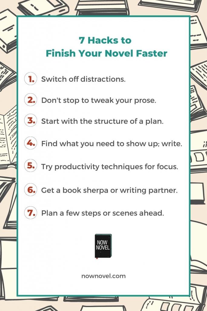 Infographic - how to finish a novel faster