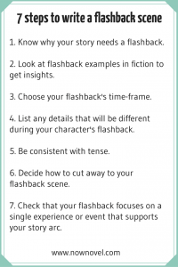 7 steps for writing flashbacks
