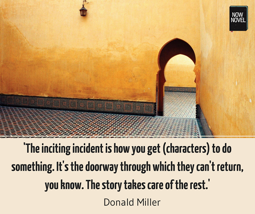 Inciting incident quote - Donald Miller | Now Novel