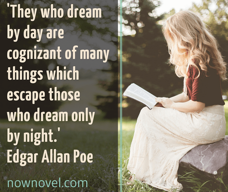 Edgar Allan Poe quote on daydreaming