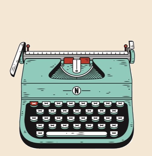 Now Novel reviews - Now Novel's typewriter as cover pic