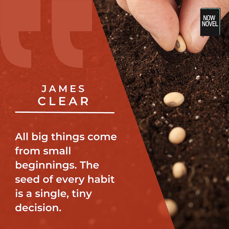 James Clear quote on habits and productive ideas