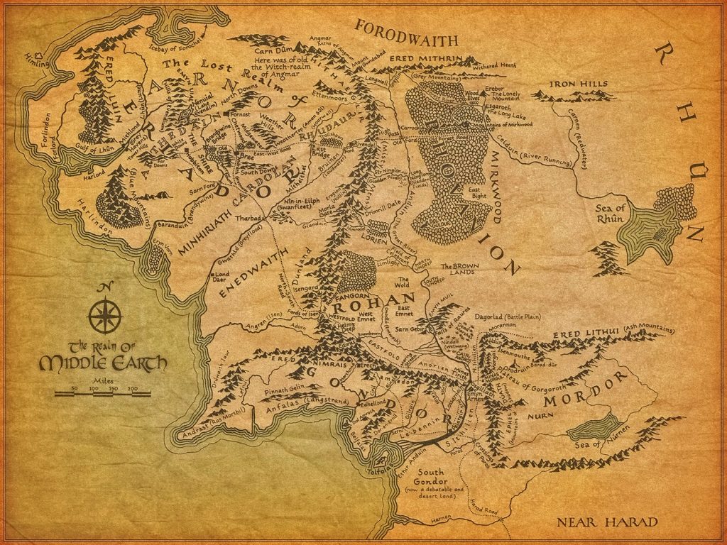 Map of Middle Earth - How to write fantasy series
