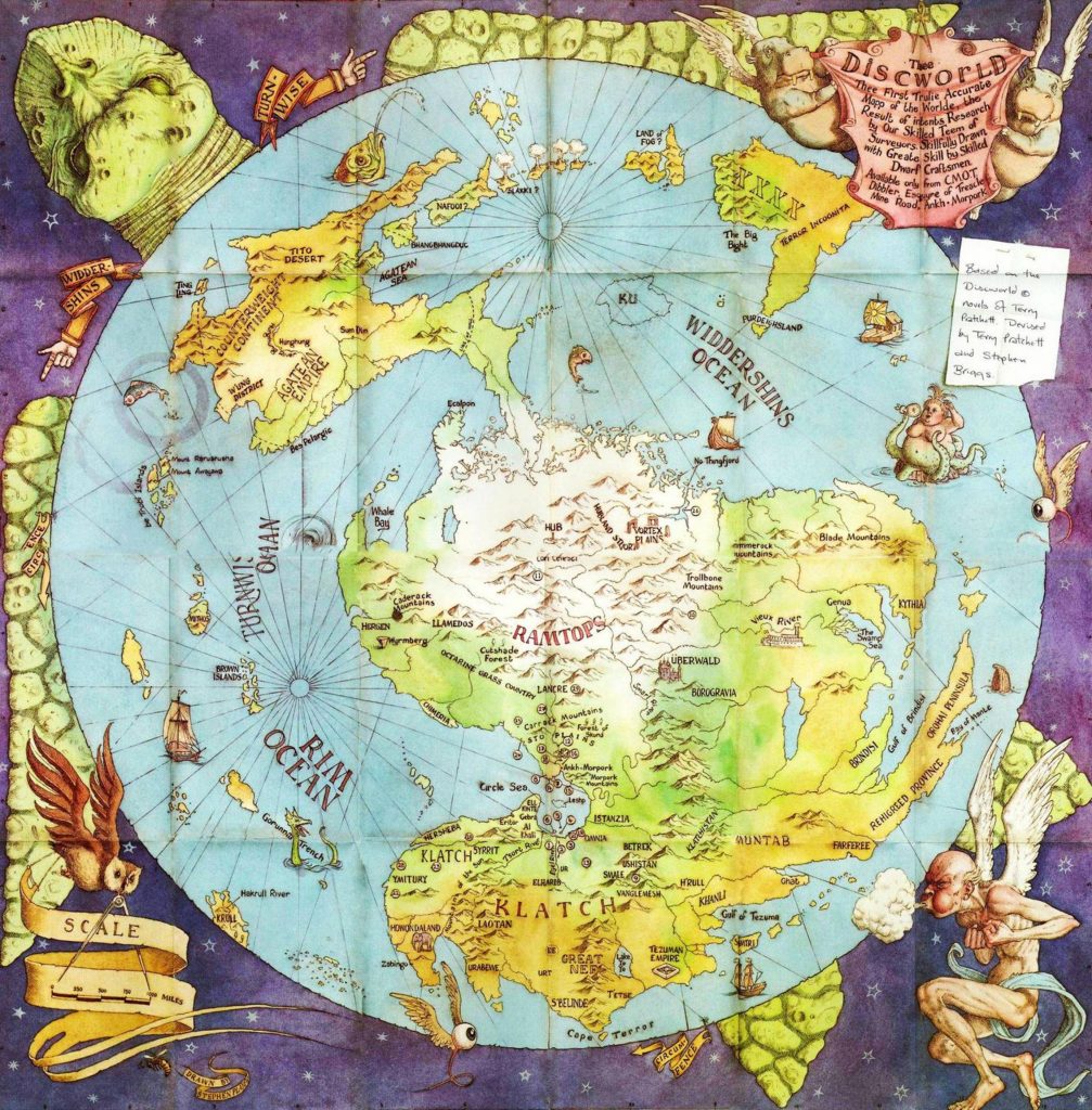 Terry Pratchett - map of discworld
