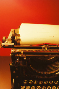 The writing process - an old typewriter