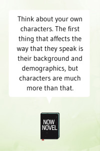 Rules for writing dialogue - character backgrounds