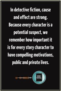 Quote on character motivations in detective stories by Now Novel