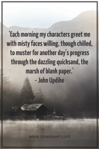 Updike on character-writing and the writing process
