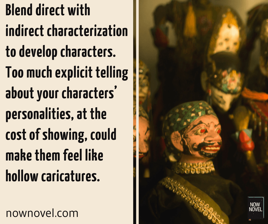 Tip on direct and indirect characterization | Now Novel