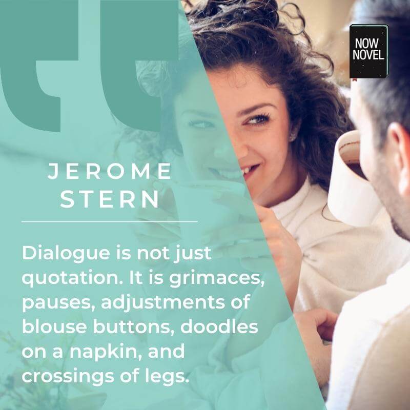 Dialogue words and actions in dialogue - Jerome Stern