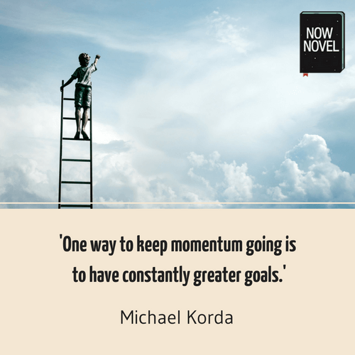 Keeping writing momentum - quote | Now Novel
