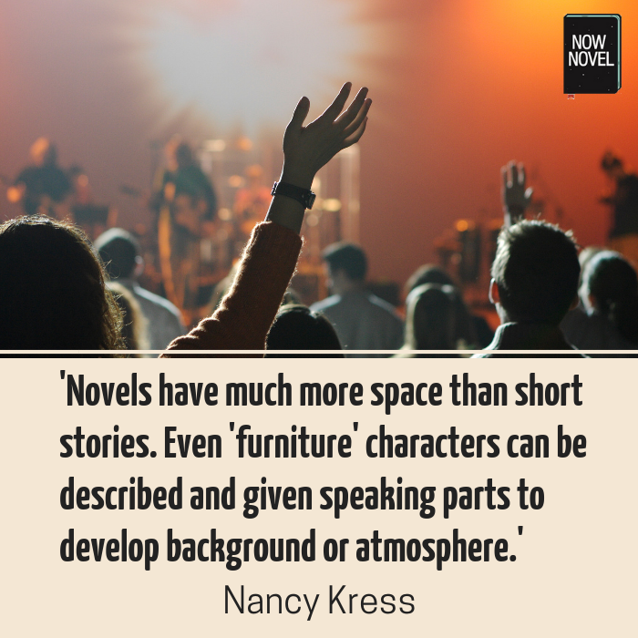 Nancy Kress quote - describing characters | Now Novel