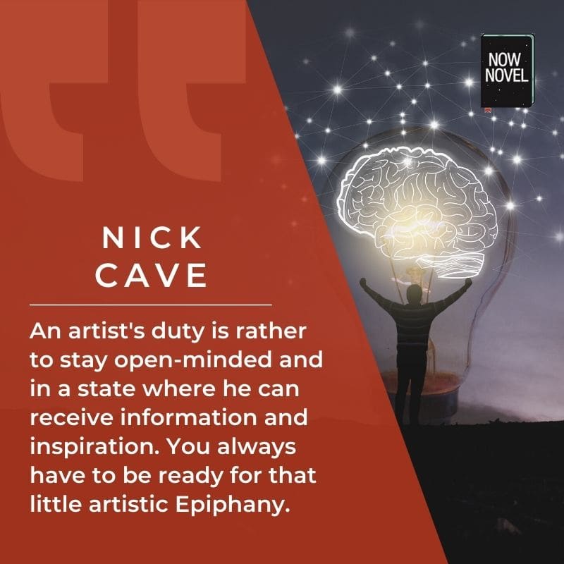 Finding book ideas - Nick Cave quote on inspiration