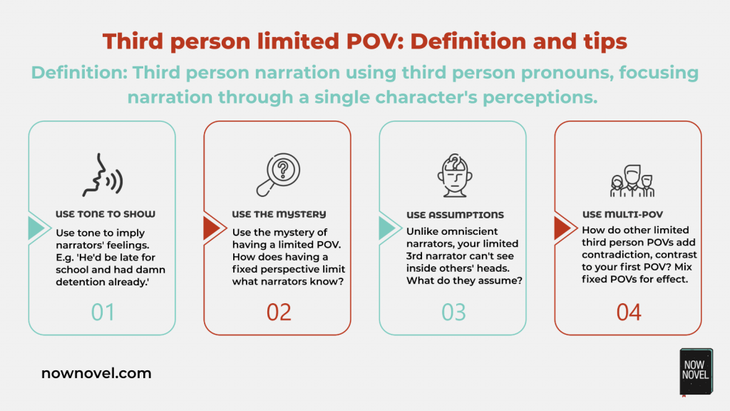 Third person limited narration - infographic | Now Novel