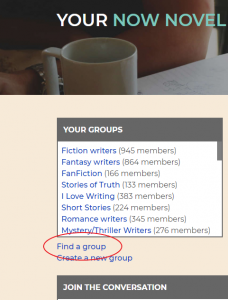 Finding an online writing group in Now Novel Groups | Now Novel