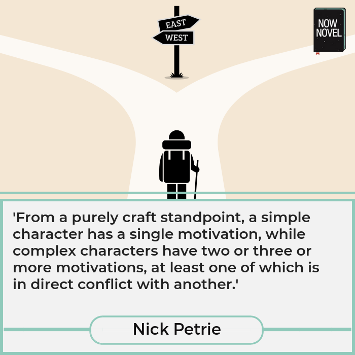 Character motivations quote - Nick Petrie | Now Novel