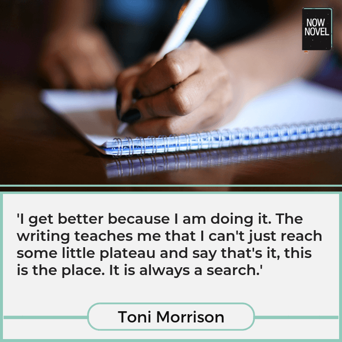 Toni Morrison quote on reasons to keep writing
