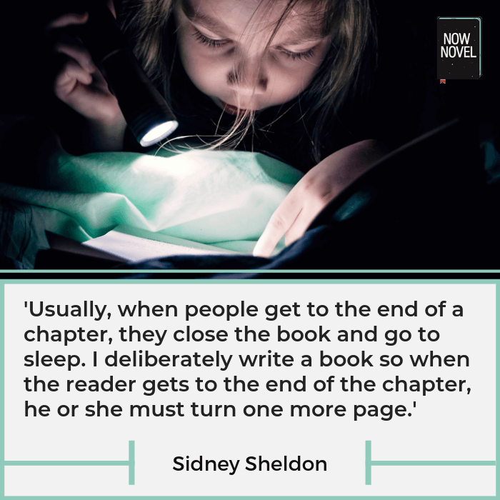 How to start a chapter and end one - Sidney Sheldon quote | Now Novel