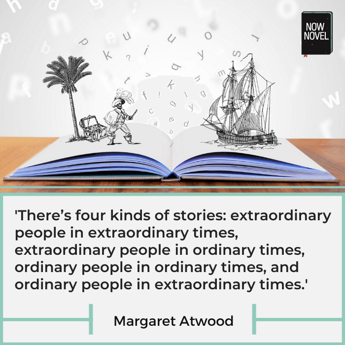 Margaret Atwood quote - 4 types of story | Now Novel