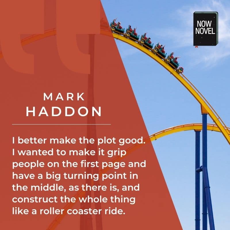 Plot development quote Mark Haddon