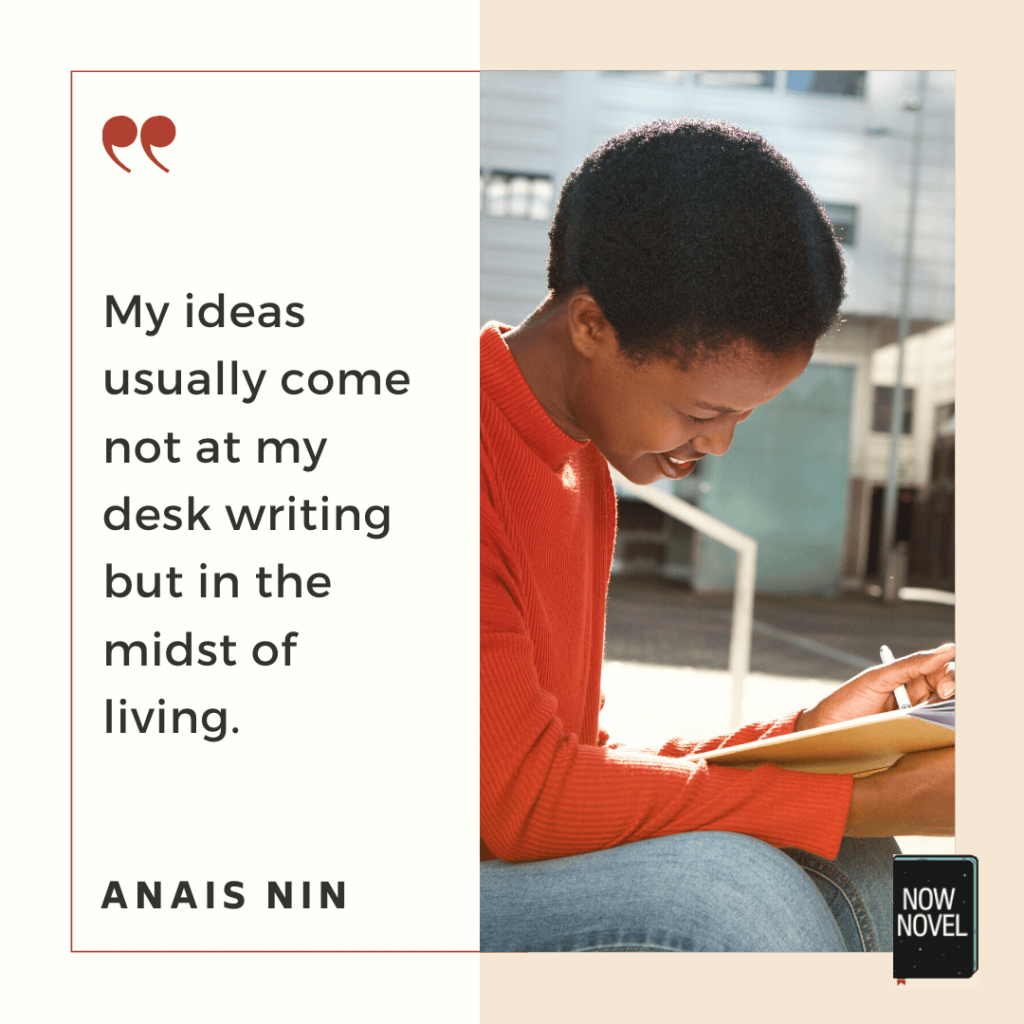 Quote on finding writing subjects - Anais Nin | Now Novel
