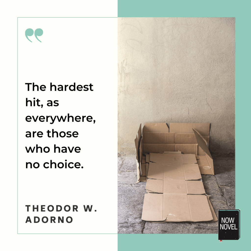 Character development quotes - Theodor Adorno on hardship and choice