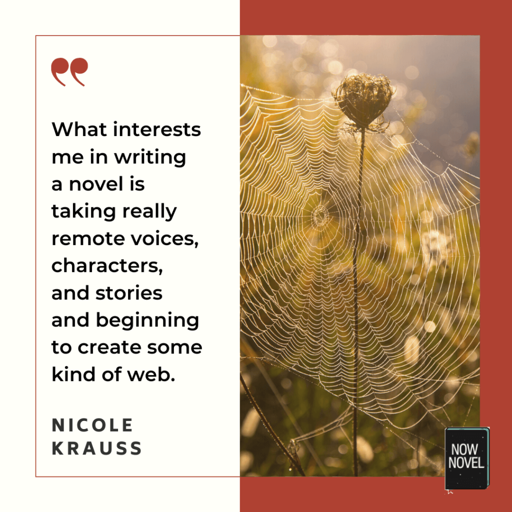 Story openings - quote by Nicole Krauss | Now Novel