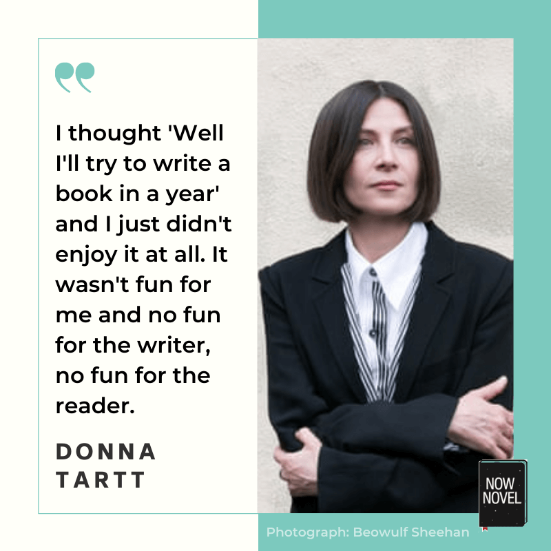 Writing schedule - doing what works for you - Donna Tartt | Now Novel