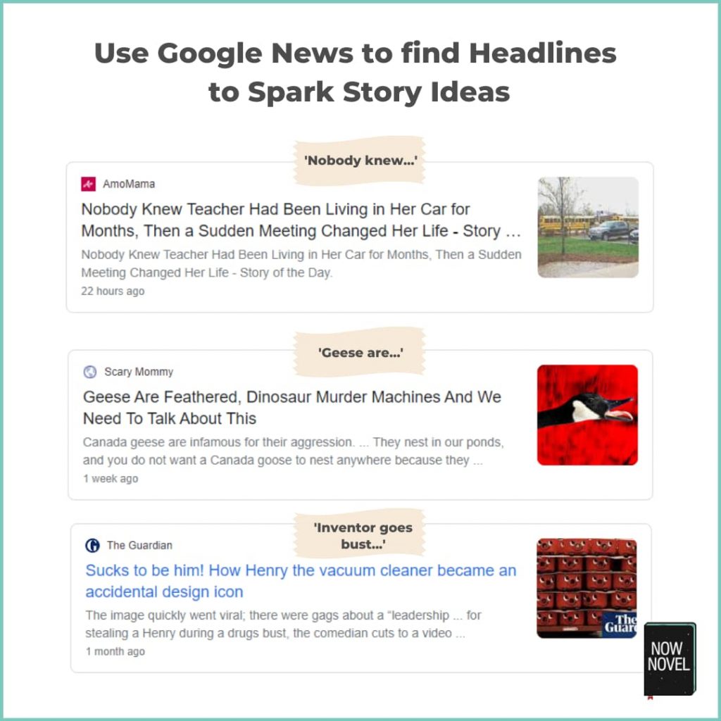 How to find book topics - use Google News