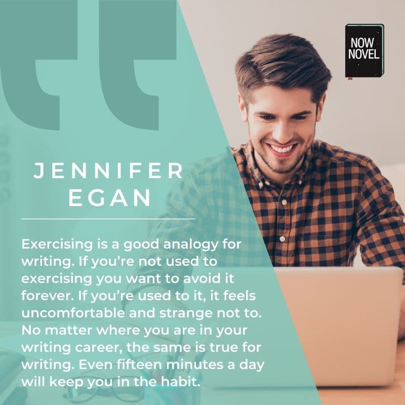 Writing exercise - Jennifer Egan compares writing to workout habits