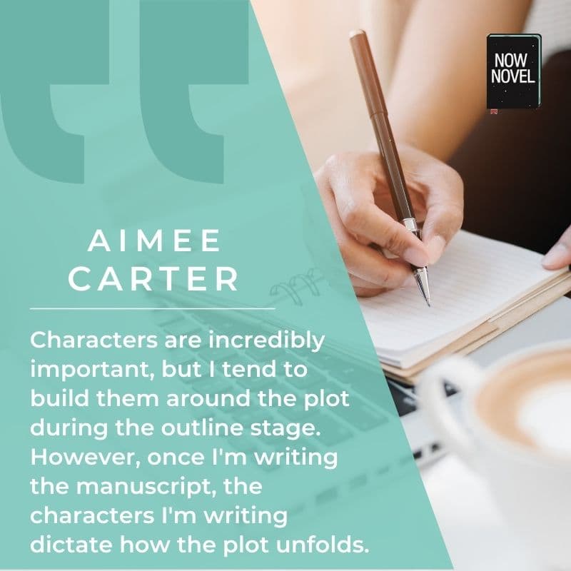 Aimee Carter quote - writing manuscripts and the drafting and outlining process