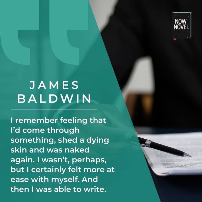 James Baldwin quote - writing rituals and isolation