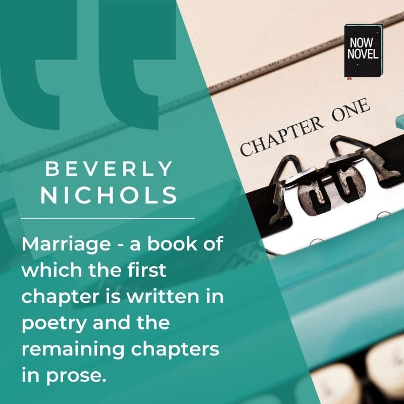 First chapter quote Beverly Nichols | Now Novel
