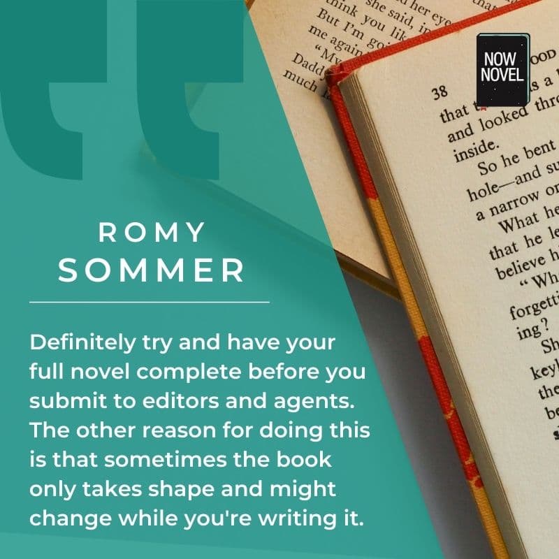 Quote on how to pitch a story - Romy Sommer says finish first