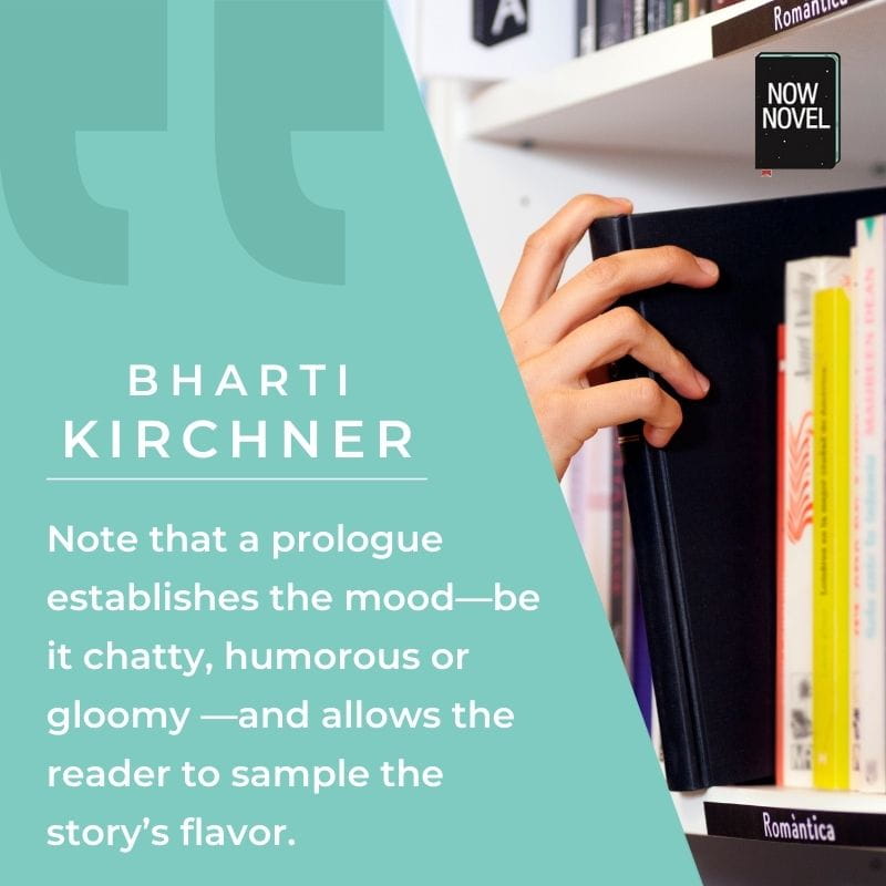 The purpose of a prologue - Bharti Kirchner quote