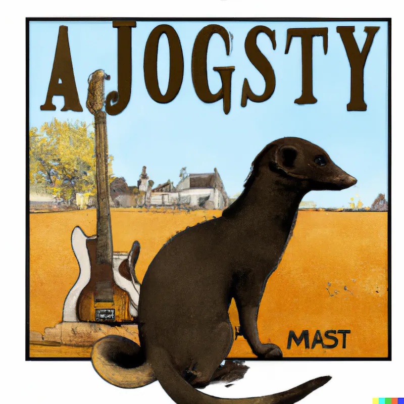 Book cover art idea - mongoose and guitar against a country background