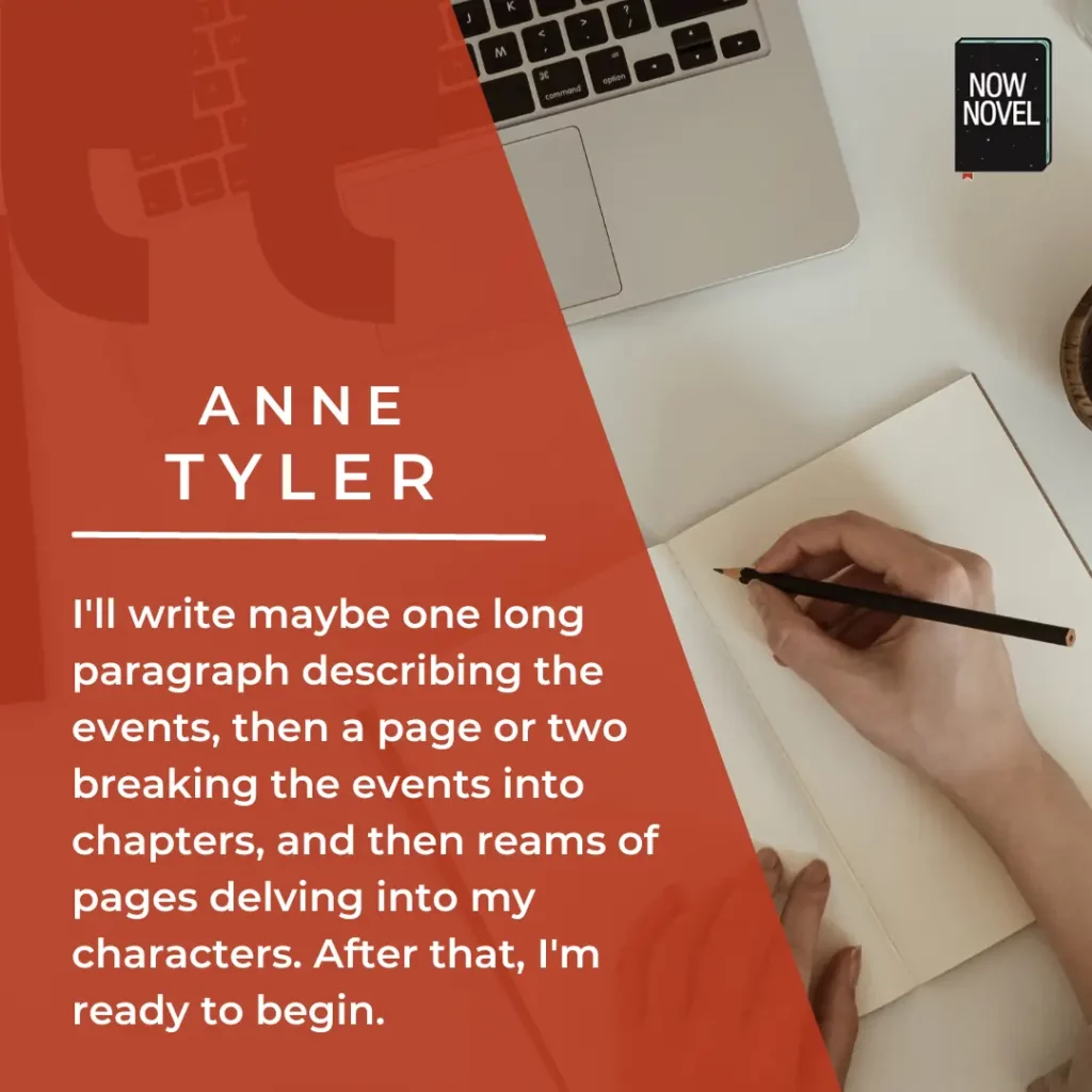 planning how to write book chapters - quote by Anne Tyler