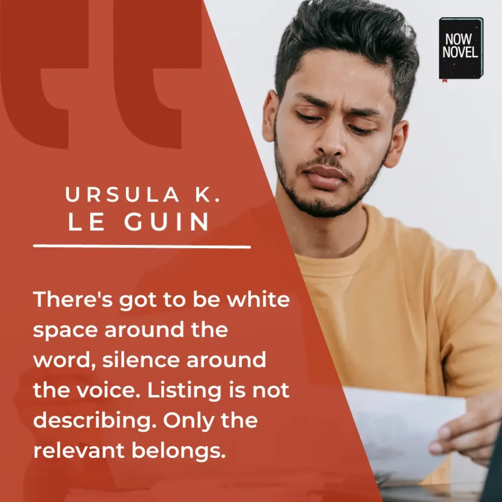 Revision in writing - quote by Ursula Le Guin on crowing and leaping