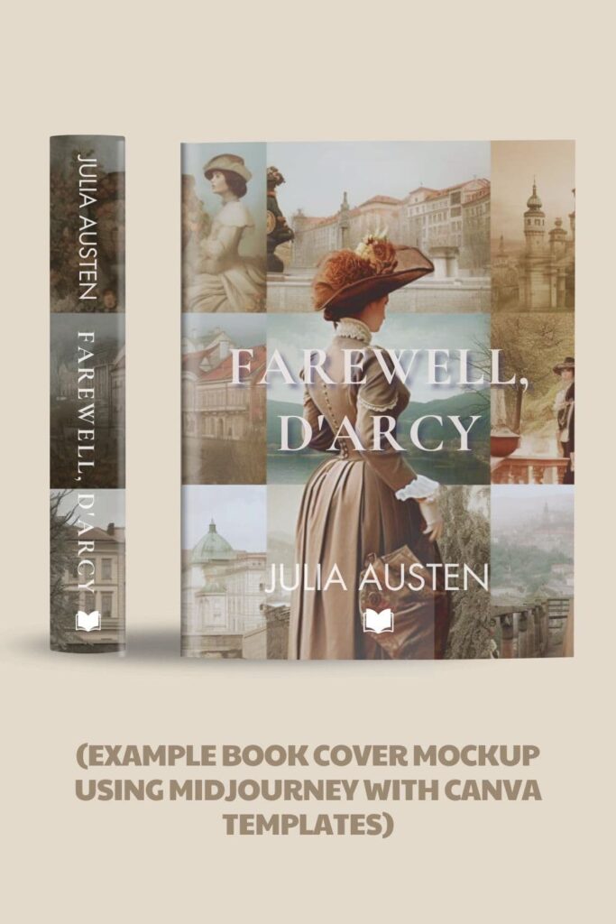 Book cover mockups for a historical fiction book