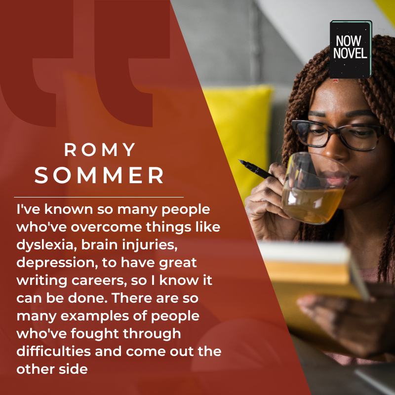 Romance novelist Romy Sommer on overcoming difficulties such as depression